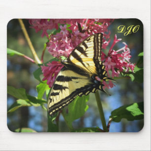 Tiger Butterfly on Lilacs Mouse Mat