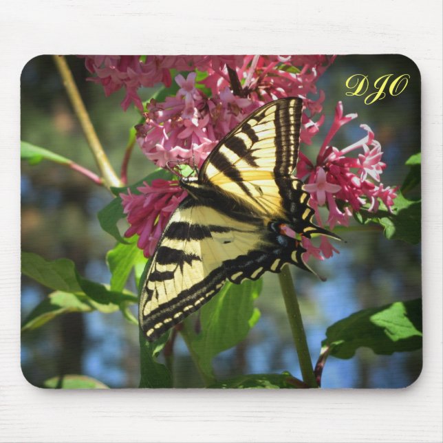 Tiger Butterfly on Lilacs Mouse Mat (Front)
