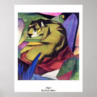 Tiger By Franz Marc Poster