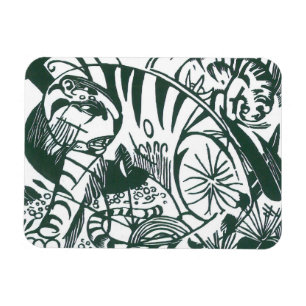 Tiger by Franz Marc, Vintage Expressionism Art Magnet