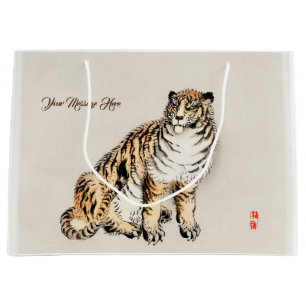 Tiger by Kōno Bairei Japanese Illustration Large Gift Bag