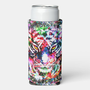 Tiger Can Cooler Abstract Art Tiger Can Cooler