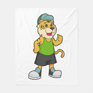 Tiger Cap Fleece Blanket