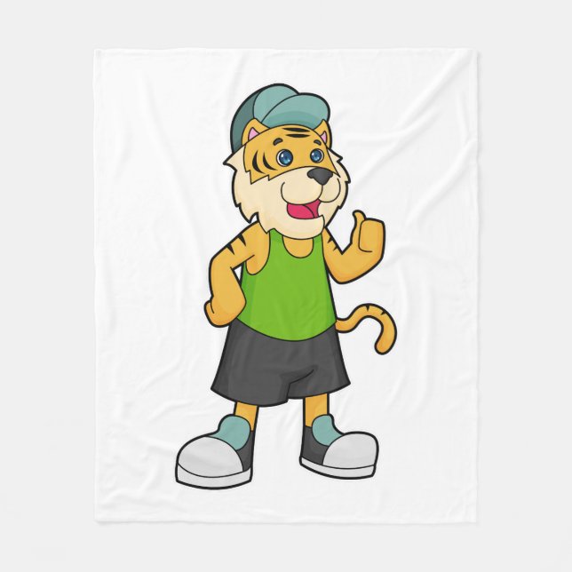 Tiger Cap Fleece Blanket (Front)