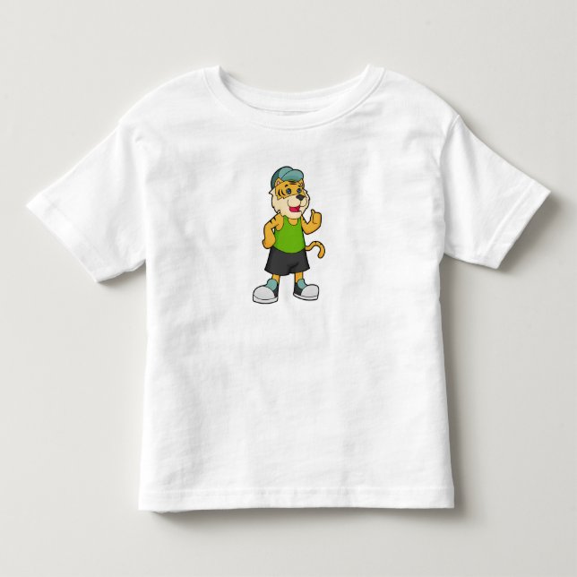 Tiger Cap Toddler T-Shirt (Front)