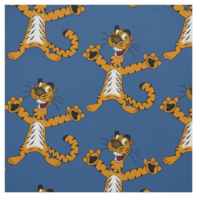 Tiger cartoon fabric (Swatch)