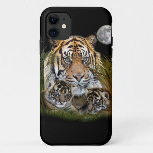 Tiger Cat and cubs phone cases