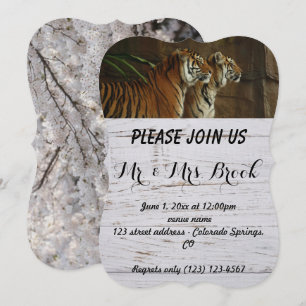 Tiger Cat Animal Stripes Pattern Destiny's Destiny Invitation