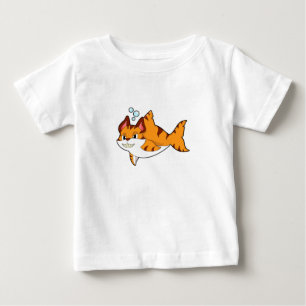 Tiger cat as Shark in Water.PNG Baby T-Shirt