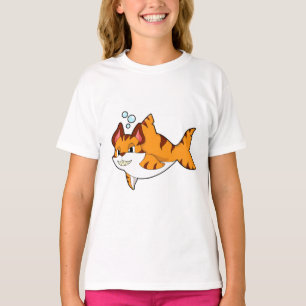 Tiger cat as Shark in Water.PNG T-Shirt