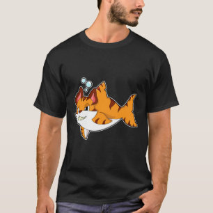 Tiger cat as Shark in Water.PNG T-Shirt