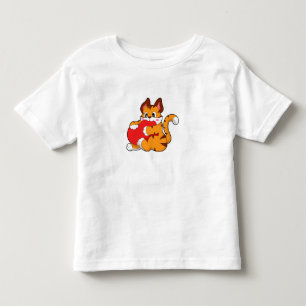 Tiger cat at Love with Heart.PNG Toddler T-Shirt