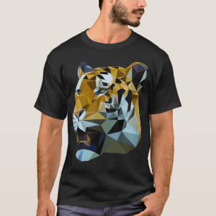 Tiger Cat Low Poly Artistic Design T-Shirt