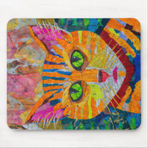 Tiger Cat Mouse Mat