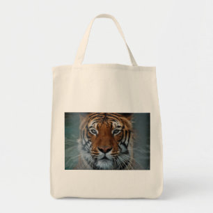 Tiger Cat Stripes Jungle Mist Animal Tote Bag