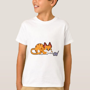Tiger cat with Mouse T-Shirt