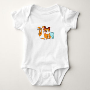 Tiger cat with Pillow Baby Bodysuit