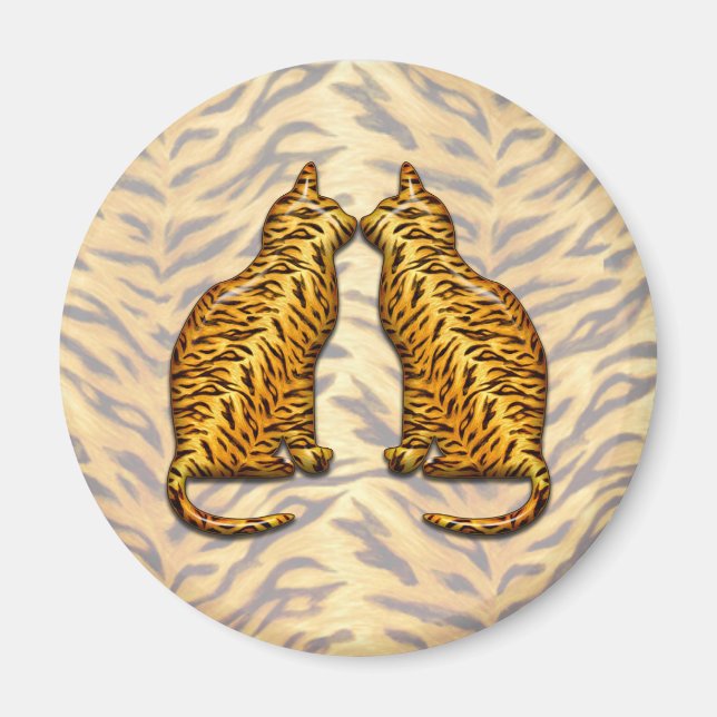 Tiger Cats Magnet (Front)