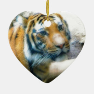 Tiger Ceramic Tree Decoration