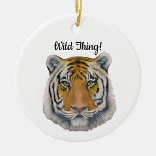 Tiger Ceramic Tree Decoration