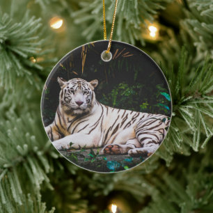 Tiger Ceramic Tree Decoration