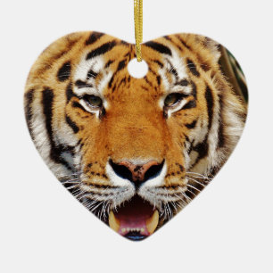 Tiger Ceramic Tree Decoration