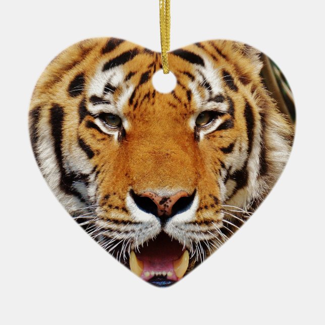Tiger Ceramic Tree Decoration (Front)