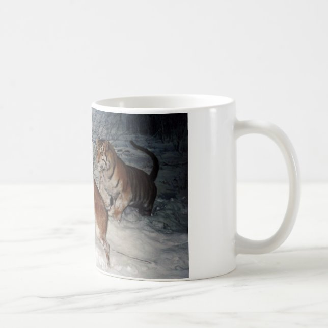Tiger chases deer coffee mug (Right)