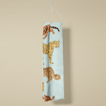 Tiger, Cheetah And Leopard Scarf<br><div class="desc">Tiger,  cheetah and leopard drawings against a very light turquoise background.</div>