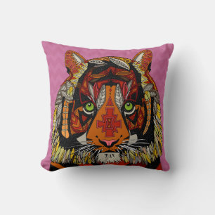 tiger chief pink chevron cushion