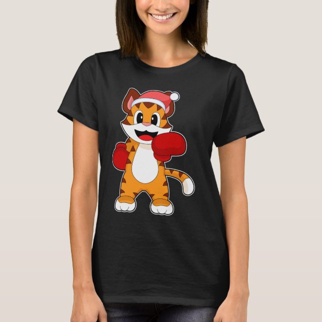Tiger Christmas Boxer T-Shirt (Front)
