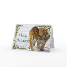 Tiger Christmas Card