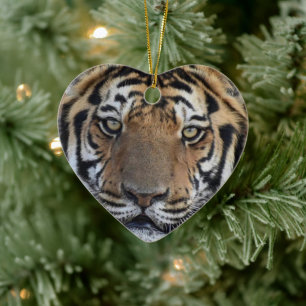 ***TIGER CHRISTMAS*** CERAMIC TREE DECORATION