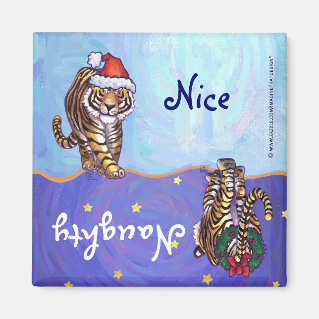 Tiger Christmas Magnet (Front)