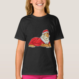 Tiger Christmas Santa hat T-Shirt