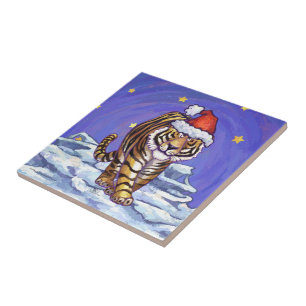 Tiger Christmas Tile