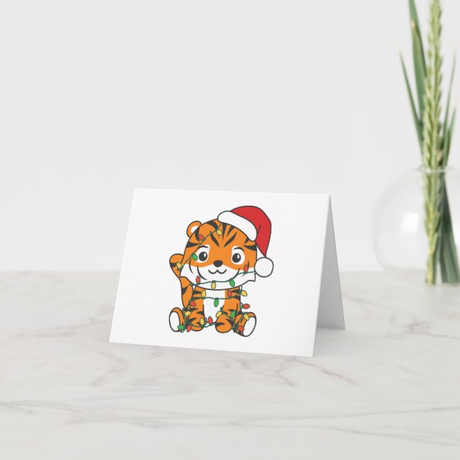Tiger Christmas Winter Animals Holiday Tigers (Front)