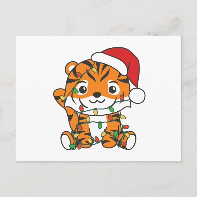 Tiger Christmas Winter Animals Holiday Tigers (Front)