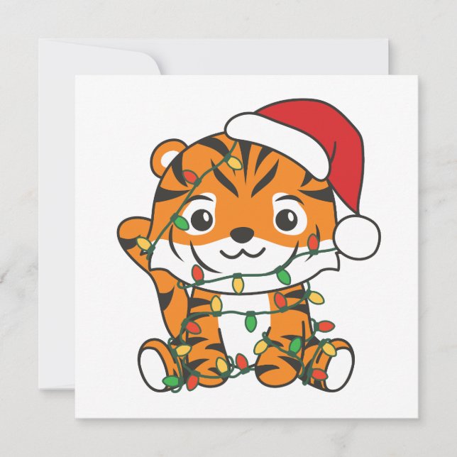 Tiger Christmas Winter Animals Holiday Tigers (Front)