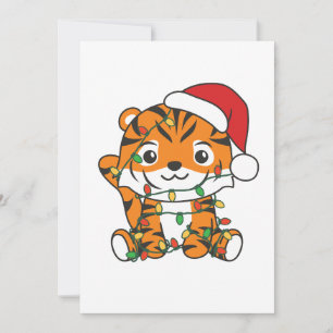 Tiger Christmas Winter Animals Holiday Tigers Card