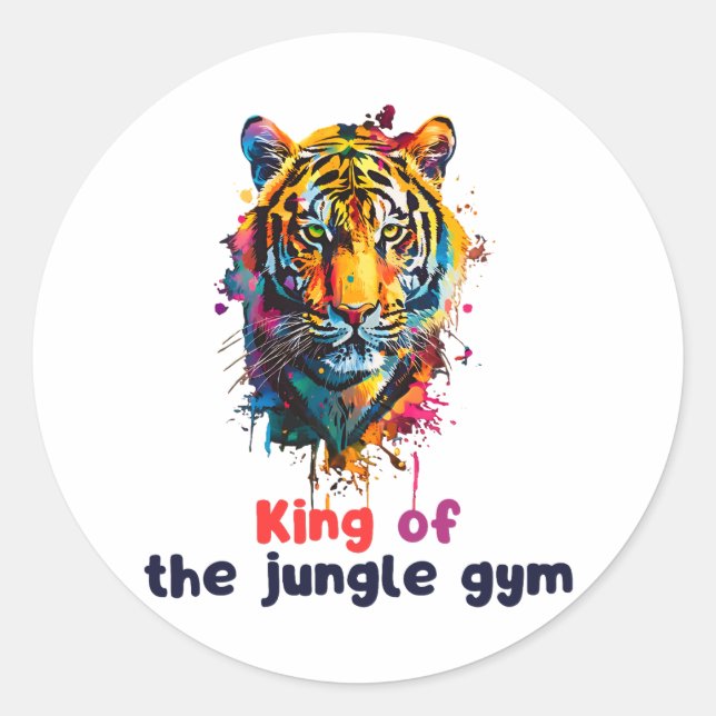 Tiger Classic Round Sticker (Front)