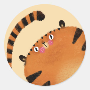 Tiger Classic Round Sticker