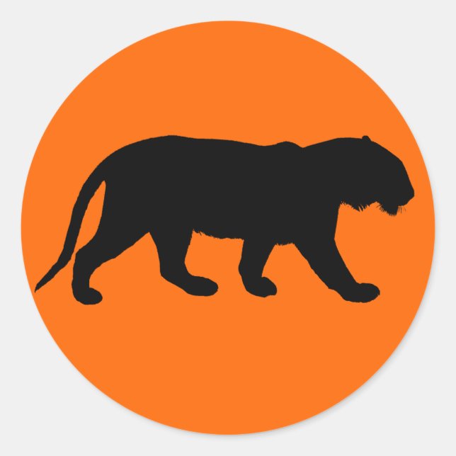 Tiger Classic Round Sticker (Front)
