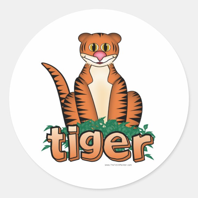TIGER! CLASSIC ROUND STICKER (Front)