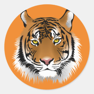 TIGER CLASSIC ROUND STICKER