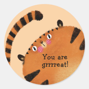 Tiger Classic Round Sticker