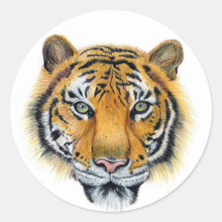 Tiger Classic Round Sticker