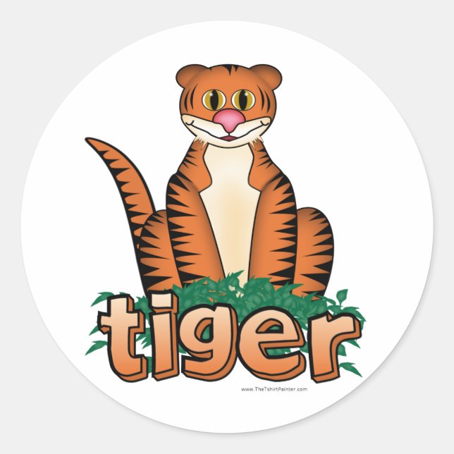 TIGER! CLASSIC ROUND STICKER (Front)