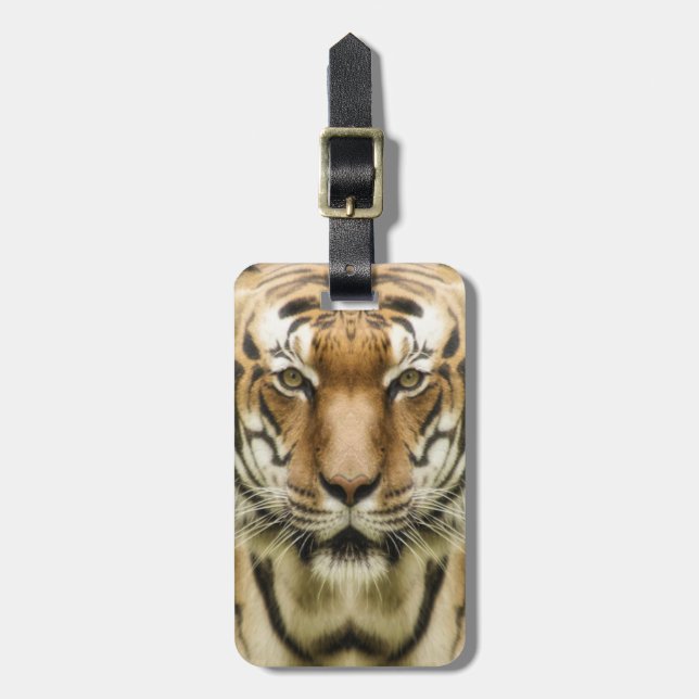 Tiger Close-Up custom luggage tag (Front Vertical)