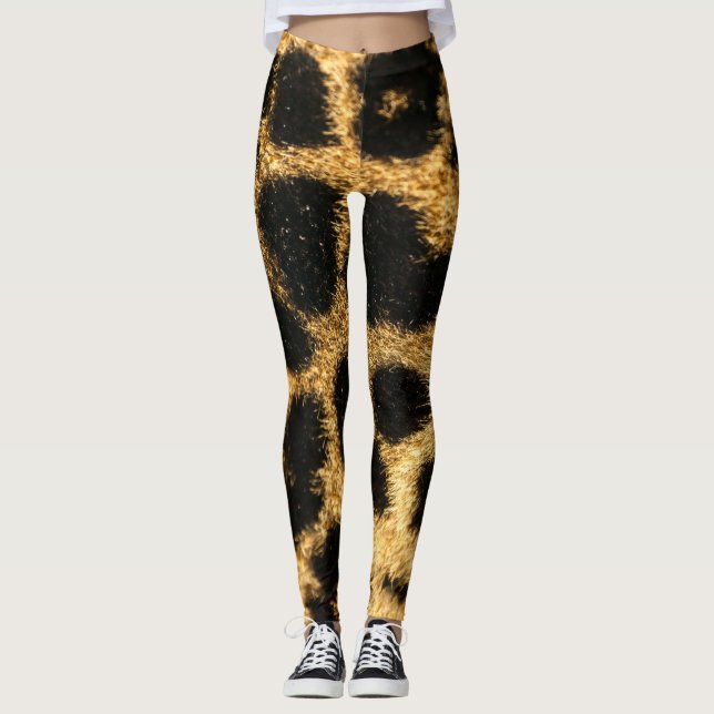 Tiger Colour Pattern Animal Lovers  Leggings (Front)